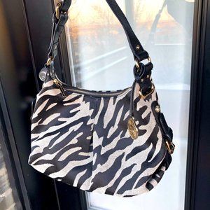 ANNE KLEIN zebra hobo bag